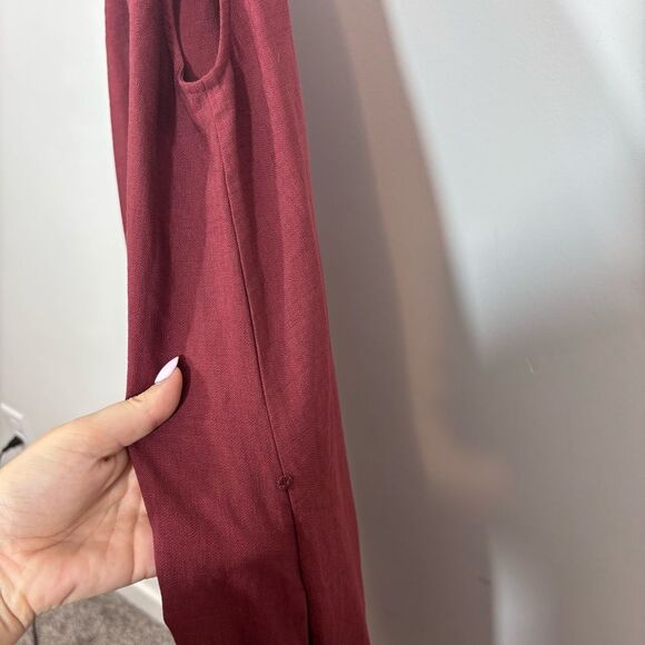 Banana Republic Halter Midi Dress NEW with tags Size Medium Tall Red Wine - Picture 10 of 14